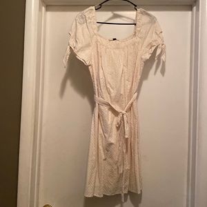 Cream Eyelet Dress
